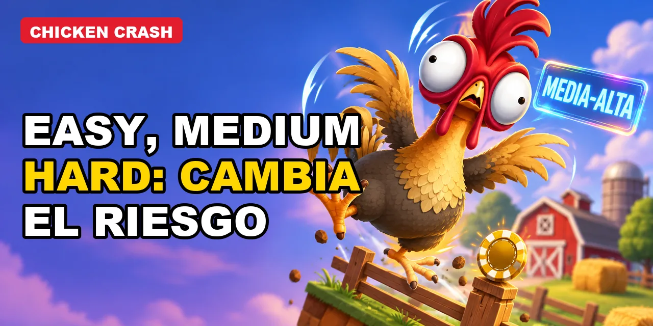Chicken Crash volatilidad: cómo interpretar Easy, Medium y Hard
