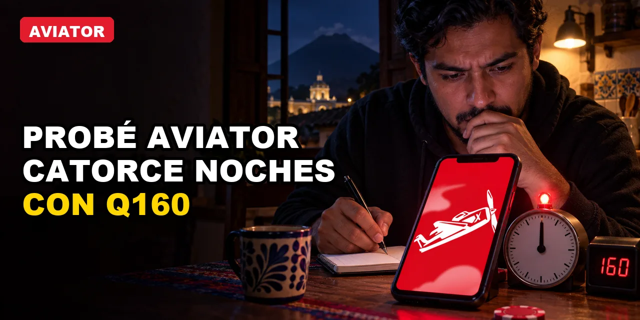 Probé Aviator catorce noches seguidas con Q160
