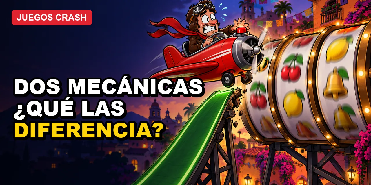 Juegos crash vs tragamonedas: las diferencias, explicadas