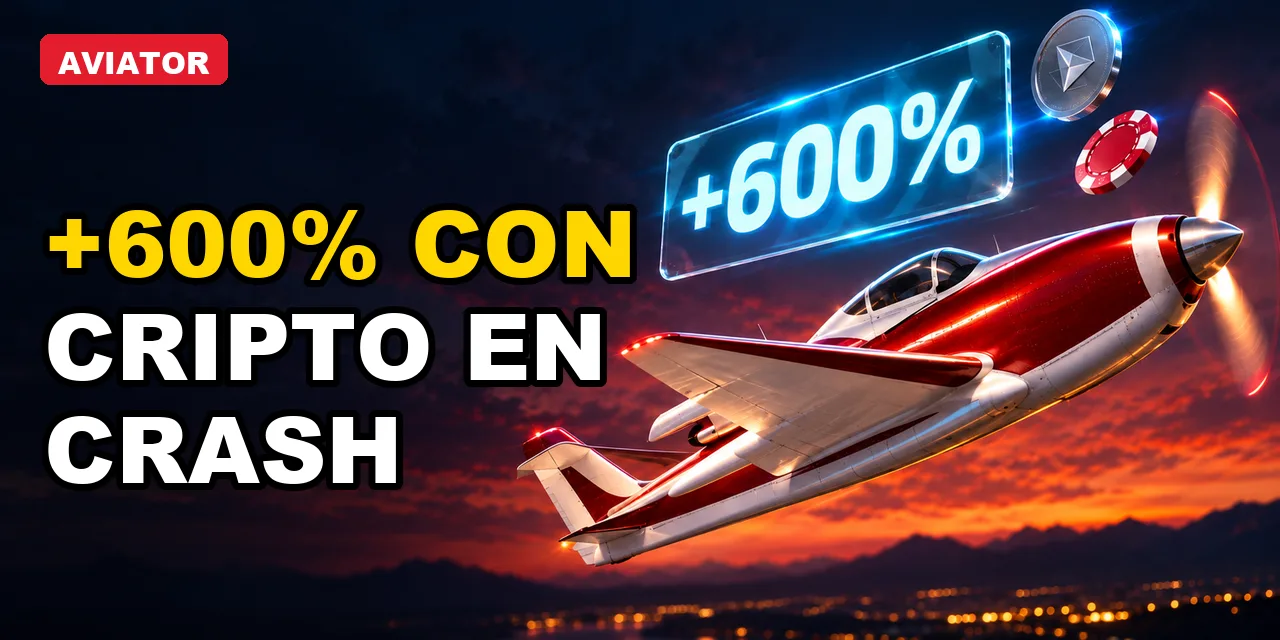 Cripto para jugar crash en México: +600% de bono