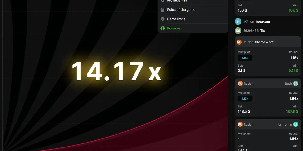 Ronda de Astronaut que llega a 14.17x, ejemplo de la volatilidad media-alta del juego.