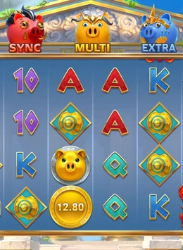 Portada de 3 Pigs of Olympus Bonus Pot, tragamonedas de Gaming Corps disponible en 1win