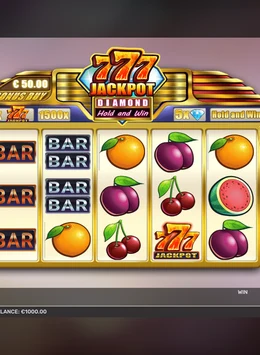 Portada de 777 Jackpot Diamond Hold and Win, tragamonedas de Gaming Corps disponible en 1win
