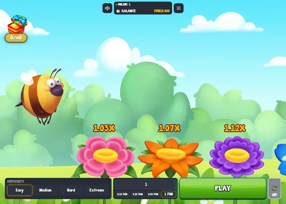 Captura de juego de Bumble road, juego tower de Vortex disponible en 1win