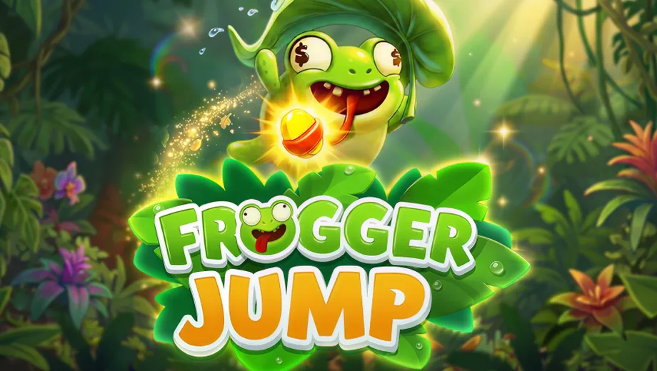 Banner de Frogger Jump, juego tower de Vortex disponible en 1win
