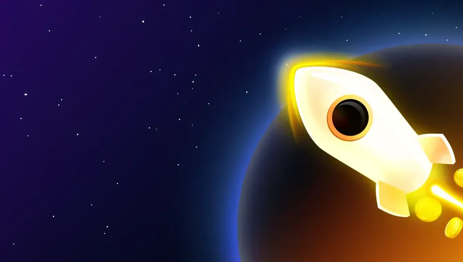 Banner de Space XY, juego crash de BGaming disponible en 1win