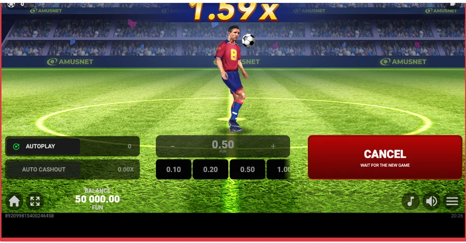 Captura de juego de Stoichkov #8 Crash Edition, juego crash de Amusnet disponible en 1win