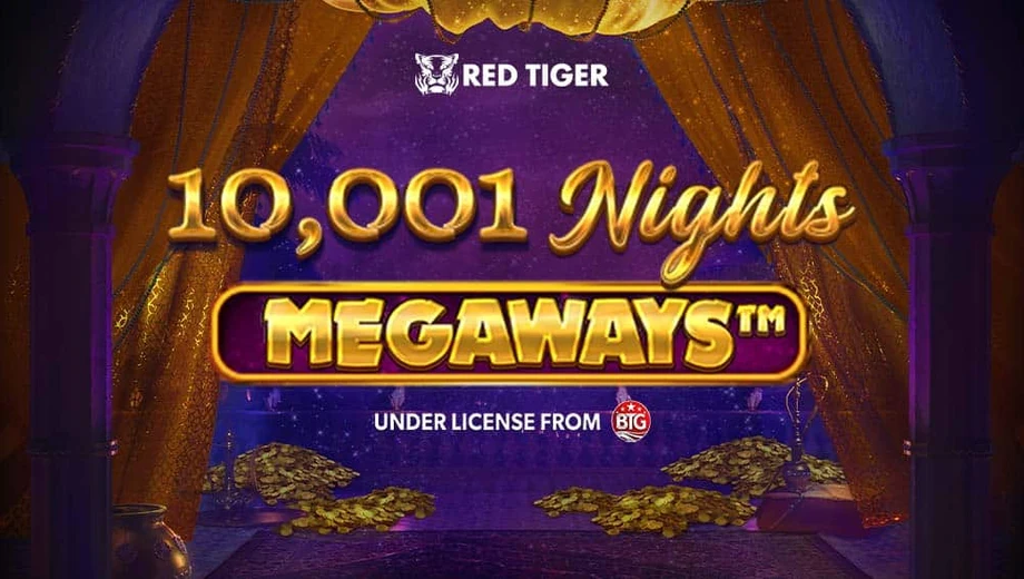Banner de 10,001 Nights MegaWays, tragamonedas de Red Tiger disponible en 1win