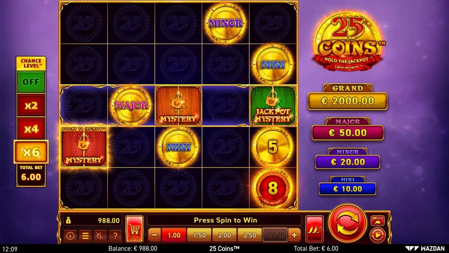 Captura del juego 25 Coins, tragamonedas de VoltEnt disponible en 1win