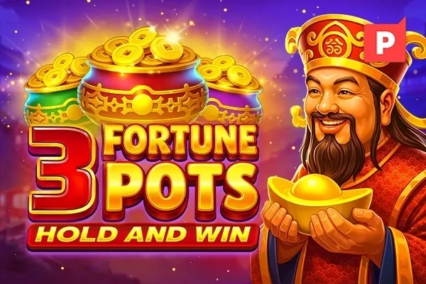 Banner de 3 Fortune Pots Hold & Win, tragamonedas de Platipus disponible en 1win
