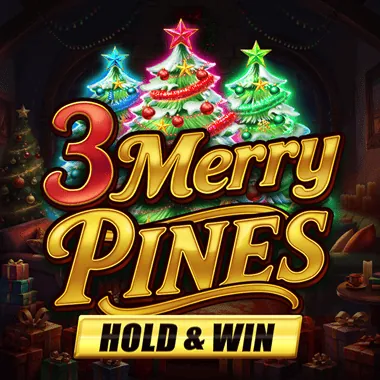 Banner de 3 Merry Pines Hold & Win, tragamonedas de Novomatic disponible en 1win