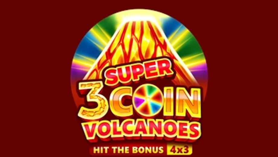 Banner de 3 Super Coin Volcanoes, tragamonedas de 3 Oaks Gaming disponible en 1win