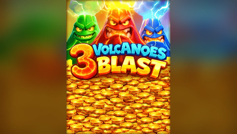 Banner de 3 Volcanoes Blast, tragamonedas de Platipus disponible en 1win