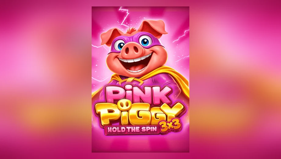 Banner de 3x3 Pink Piggy: Hold the Spin, tragamonedas de Gamzix disponible en 1win