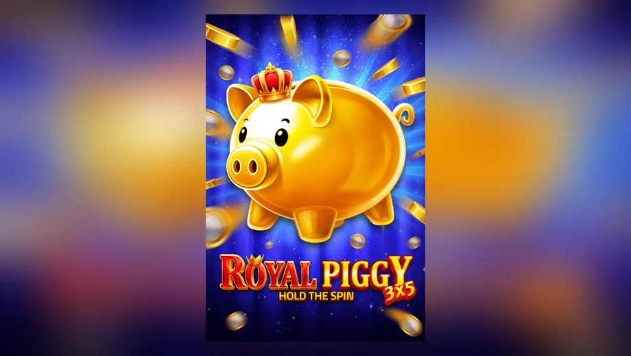 Banner de 3x5 Royal Piggy: Hold The Spin, tragamonedas de Gamzix disponible en 1win