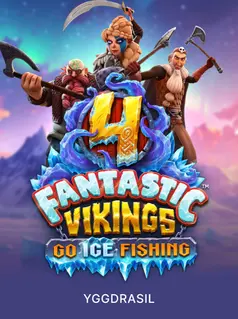 Capa de 4 Fantastic Vikings Go Ice Fishing, slot da Yggdrasil disponível na 1win