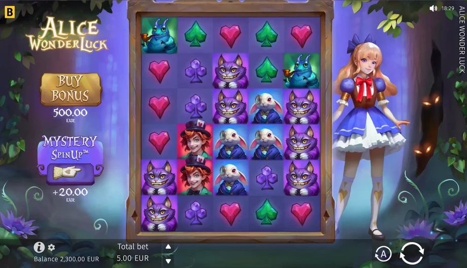 Captura del juego Alice WonderLuck, tragamonedas de BGaming disponible en 1win