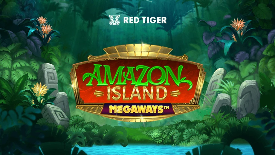 Banner de Amazon Island MegaWays, tragamonedas de Red Tiger disponible en 1win