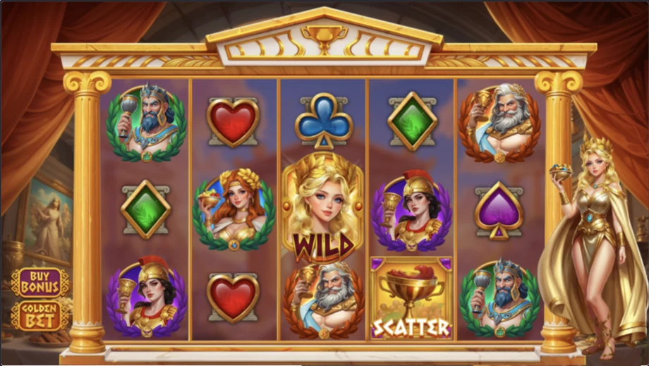 Captura del juego Aphrodite Goes Wild RushingWilds, tragamonedas de Yggdrasil disponible en 1win