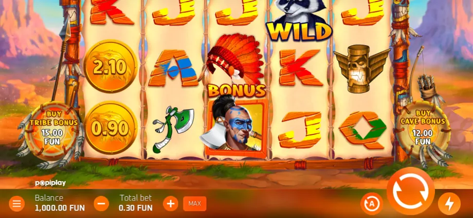 Captura del juego Axe Max, tragamonedas de PopiPlay disponible en 1win