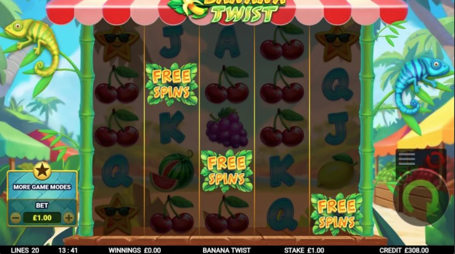 Captura del juego Banana Twist, tragamonedas de Yggdrasil disponible en 1win