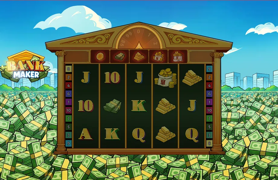 Captura del juego Bank Maker, tragamonedas de Mancala disponible en 1win