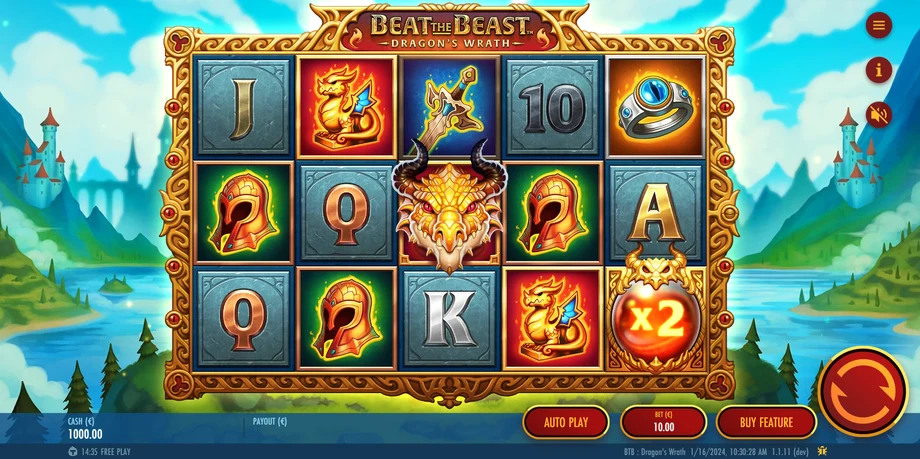 Captura del juego Beat the Beast: Dragon’s Wrath, tragamonedas de Thunderkick disponible en 1win