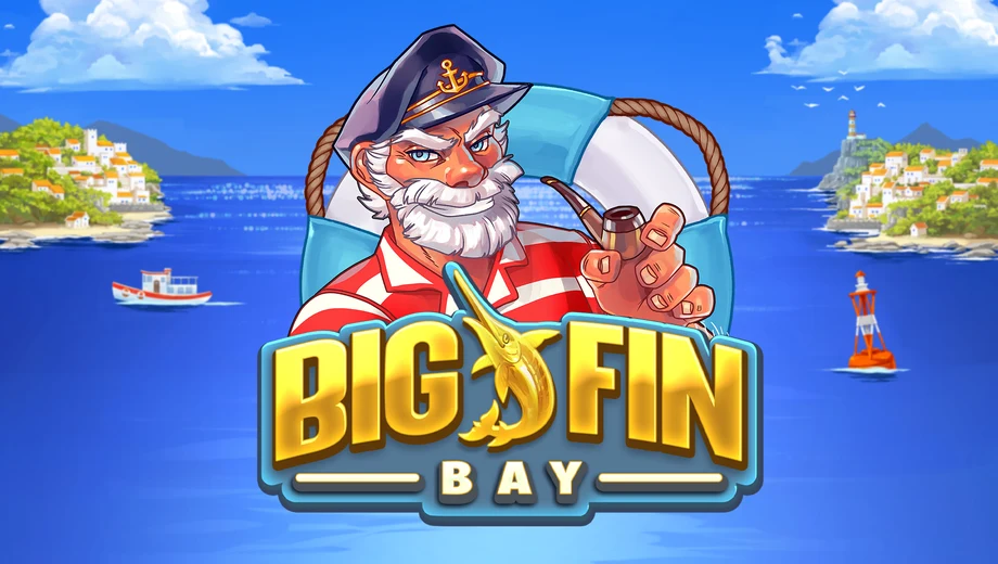 Banner de Big Fin Bay, tragamonedas de Thunderkick disponible en 1win