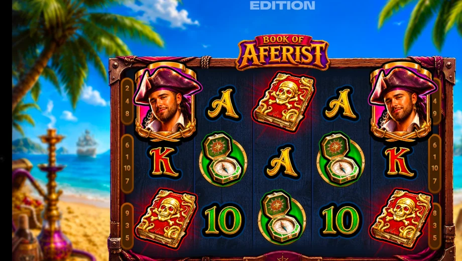 Banner de Book of Aferist, tragamonedas de True Labs disponible en 1win