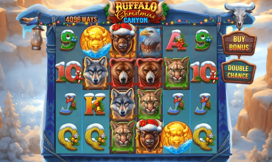 Captura del juego Buffalo Christmas Canyon, tragamonedas de GameBeat disponible en 1win