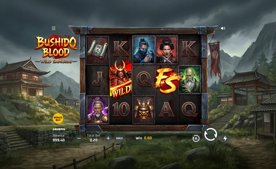 Captura del juego Bushido Blood, tragamonedas de PopiPlay disponible en 1win