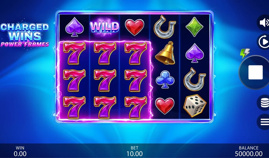 Captura del juego Charged Wins: Power Frames, tragamonedas de Gamzix disponible en 1win