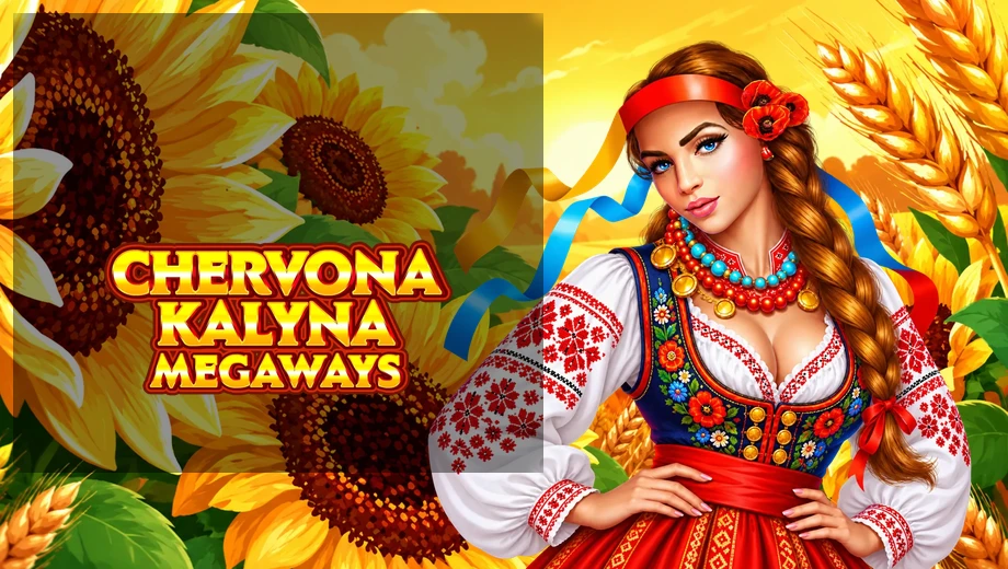 Banner de Chervona Kalyna Megaways, tragamonedas de Onlyplay disponible en 1win