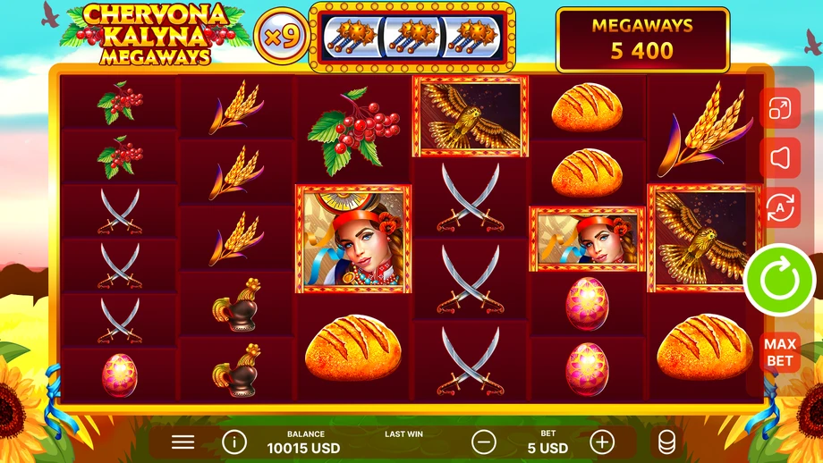 Captura del juego Chervona Kalyna Megaways, tragamonedas de Onlyplay disponible en 1win