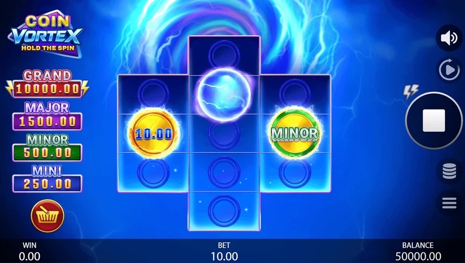 Captura del juego Coin Vortex: Hold the Spin, tragamonedas de Gamzix disponible en 1win