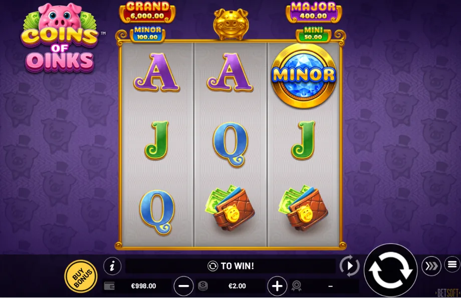 Captura del juego Coins of Oinks™, tragamonedas de Betsoft disponible en 1win