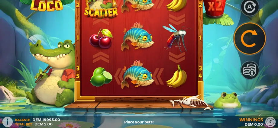 Captura del juego Croco el Loco, tragamonedas de Mancala disponible en 1win
