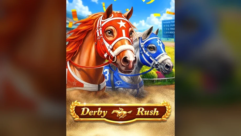 Banner de Derby Rush, tragamonedas de BGaming disponible en 1win