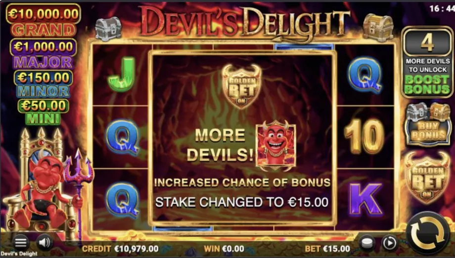 Captura del juego Devil's Delight, tragamonedas de Yggdrasil disponible en 1win