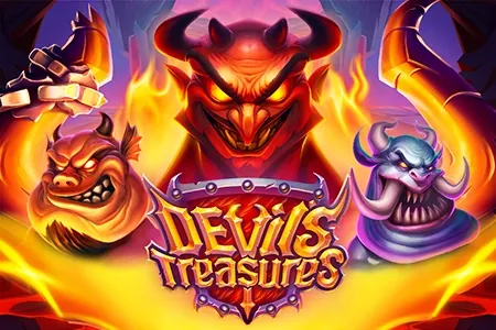 Banner de Devil's Treasures, tragamonedas de Ela Games disponible en 1win