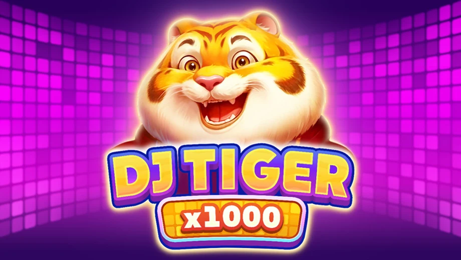 Banner de DJ Tiger x1000, tragamonedas de 3 Oaks Gaming disponible en 1win