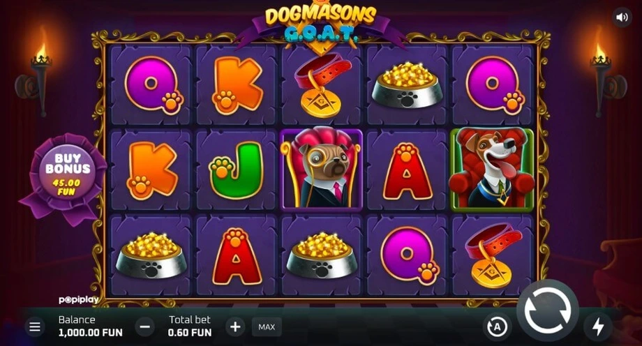Captura del juego Dogmasons, tragamonedas de PopiPlay disponible en 1win