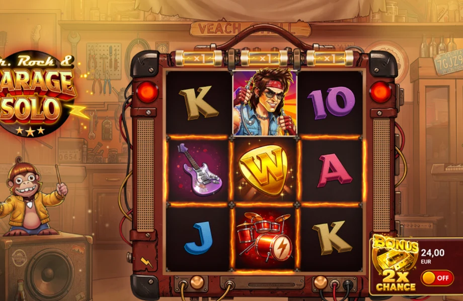 Captura del juego Dr. Rock & Garage Solo, tragamonedas de True Labs disponible en 1win