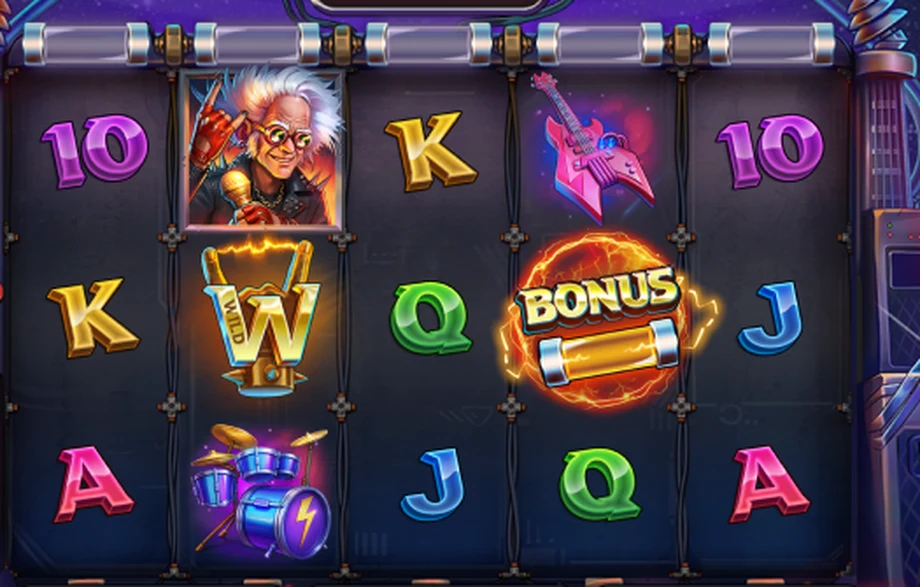 Captura del juego Dr. Rock & the Riff Reactor 2, tragamonedas de True Labs disponible en 1win
