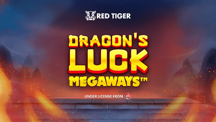 Banner de Dragon's Luck MegaWays, tragamonedas de Red Tiger disponible en 1win