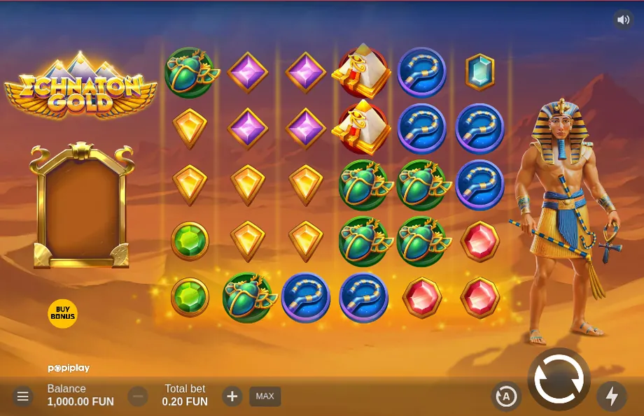 Captura del juego Echnaton Gold, tragamonedas de PopiPlay disponible en 1win