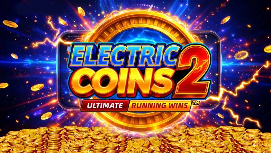 Banner de Electric Coins 2: ULTIMATE RUNNING WINS, tragamonedas de Fugaso disponible en 1win