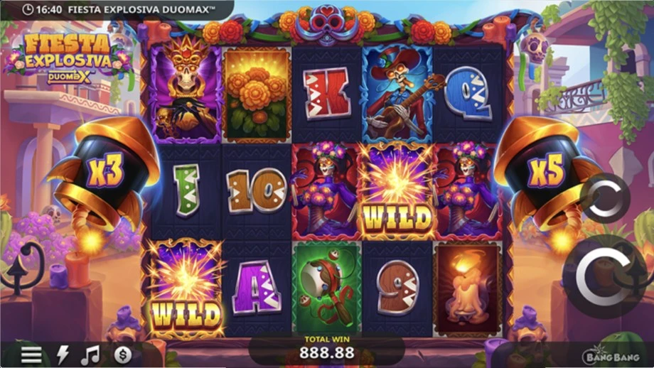 Captura del juego Fiesta Explosiva DuoMax, tragamonedas de Yggdrasil disponible en 1win