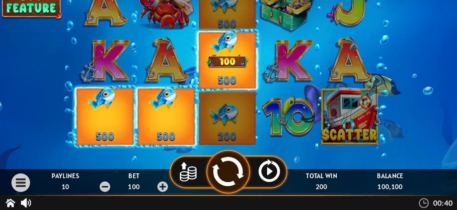 Captura del juego Fishin' The Biggest, tragamonedas de Apparat disponible en 1win