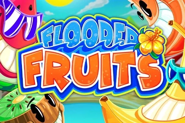 Banner de Flooded Fruits, tragamonedas de Apollo Play disponible en 1win
